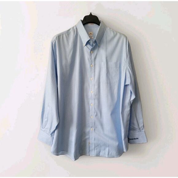 Peter Millar Mens Crown Cool Shirt Sz XX Large Blue Pattern Long Sleeve Linen - Picture 1 of 6